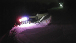 Modrá sjezdovka - dojezd k lanové dráze