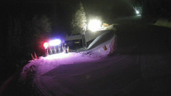 Modrá sjezdovka - dojezd k lanové dráze