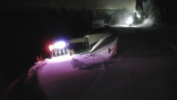 Modrá sjezdovka - dojezd k lanové dráze