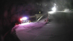 Modrá sjezdovka - dojezd k lanové dráze