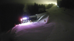 Modrá sjezdovka - dojezd k lanové dráze