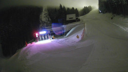 Modrá sjezdovka - dojezd k lanové dráze