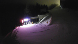 Modrá sjezdovka - dojezd k lanové dráze