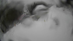 Modrá sjezdovka - dojezd k lanové dráze