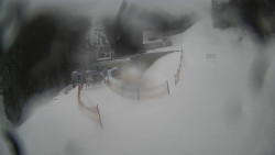 Modrá sjezdovka - dojezd k lanové dráze