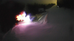 Modrá sjezdovka - dojezd k lanové dráze