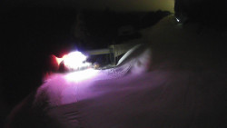 Modrá sjezdovka - dojezd k lanové dráze