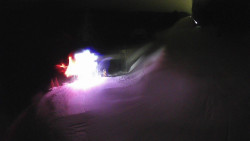 Modrá sjezdovka - dojezd k lanové dráze