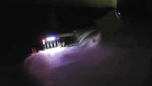 Červenohorské sedlo - Modrá sjezdovka - dojezd k lanové dráze - 23.2.2026 v 00:20