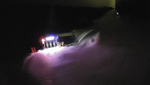 Červenohorské sedlo - Modrá sjezdovka - dojezd k lanové dráze - 23.2.2026 v 00:30