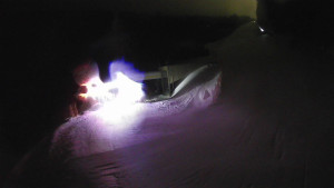 Červenohorské sedlo - Modrá sjezdovka - dojezd k lanové dráze - 23.2.2026 v 01:40