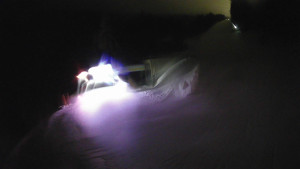 Červenohorské sedlo - Modrá sjezdovka - dojezd k lanové dráze - 23.2.2026 v 01:50