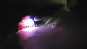 Červenohorské sedlo - Modrá sjezdovka - dojezd k lanové dráze - 23.2.2026 v 02:01