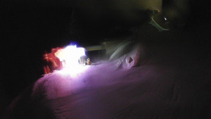 Červenohorské sedlo - Modrá sjezdovka - dojezd k lanové dráze - 23.2.2026 v 02:20