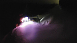 Červenohorské sedlo - Modrá sjezdovka - dojezd k lanové dráze - 23.2.2026 v 03:20