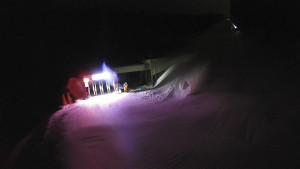 Červenohorské sedlo - Modrá sjezdovka - dojezd k lanové dráze - 23.2.2026 v 03:30