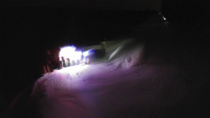 Červenohorské sedlo - Modrá sjezdovka - dojezd k lanové dráze - 23.2.2026 v 04:20