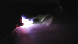 Červenohorské sedlo - Modrá sjezdovka - dojezd k lanové dráze - 23.2.2026 v 04:31