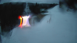 Červenohorské sedlo - Modrá sjezdovka - dojezd k lanové dráze - 23.2.2026 v 06:20