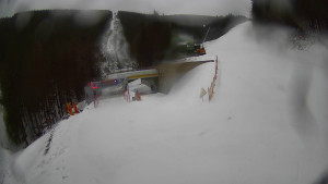 Červenohorské sedlo - Modrá sjezdovka - dojezd k lanové dráze - 23.2.2026 v 06:50