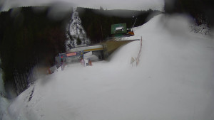 Červenohorské sedlo - Modrá sjezdovka - dojezd k lanové dráze - 23.2.2026 v 07:00