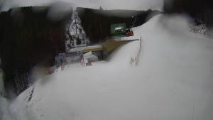 Červenohorské sedlo - Modrá sjezdovka - dojezd k lanové dráze - 23.2.2026 v 07:01