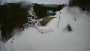 Červenohorské sedlo - Modrá sjezdovka - dojezd k lanové dráze - 23.2.2026 v 07:10