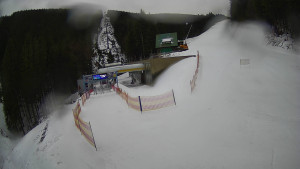 Červenohorské sedlo - Modrá sjezdovka - dojezd k lanové dráze - 23.2.2026 v 07:30