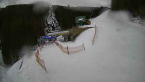 Červenohorské sedlo - Modrá sjezdovka - dojezd k lanové dráze - 23.2.2026 v 07:31