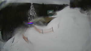 Červenohorské sedlo - Modrá sjezdovka - dojezd k lanové dráze - 23.2.2026 v 08:10