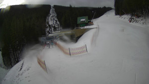 Červenohorské sedlo - Modrá sjezdovka - dojezd k lanové dráze - 23.2.2026 v 09:00