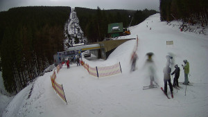 Červenohorské sedlo - Modrá sjezdovka - dojezd k lanové dráze - 23.2.2026 v 09:40