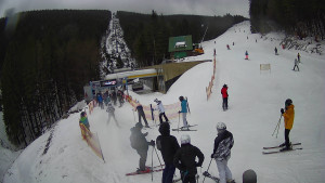 Červenohorské sedlo - Modrá sjezdovka - dojezd k lanové dráze - 23.2.2026 v 11:00