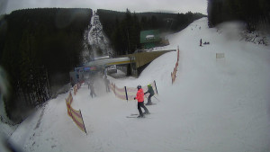 Červenohorské sedlo - Modrá sjezdovka - dojezd k lanové dráze - 23.2.2026 v 12:31