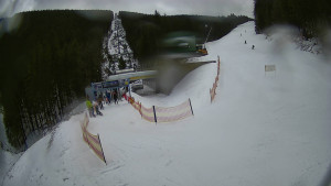 Červenohorské sedlo - Modrá sjezdovka - dojezd k lanové dráze - 23.2.2026 v 13:00