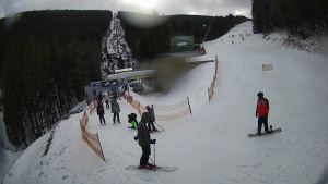 Červenohorské sedlo - Modrá sjezdovka - dojezd k lanové dráze - 23.2.2026 v 13:31