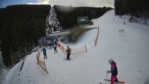 Červenohorské sedlo - Modrá sjezdovka - dojezd k lanové dráze - 23.2.2026 v 13:50