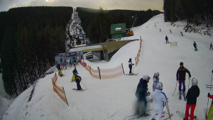 Červenohorské sedlo - Modrá sjezdovka - dojezd k lanové dráze - 23.2.2026 v 14:10