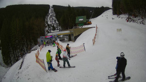 Červenohorské sedlo - Modrá sjezdovka - dojezd k lanové dráze - 23.2.2026 v 14:50