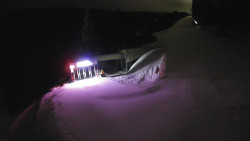 Modrá sjezdovka - dojezd k lanové dráze