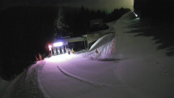 Modrá sjezdovka - dojezd k lanové dráze