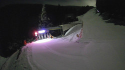 Modrá sjezdovka - dojezd k lanové dráze