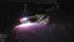 Modrá sjezdovka - dojezd k lanové dráze