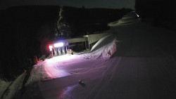 Modrá sjezdovka - dojezd k lanové dráze