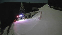 Modrá sjezdovka - dojezd k lanové dráze