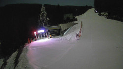 Modrá sjezdovka - dojezd k lanové dráze