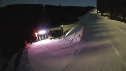 Modrá sjezdovka - dojezd k lanové dráze