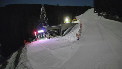 Modrá sjezdovka - dojezd k lanové dráze