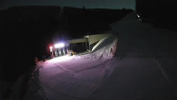 Modrá sjezdovka - dojezd k lanové dráze