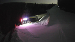 Modrá sjezdovka - dojezd k lanové dráze